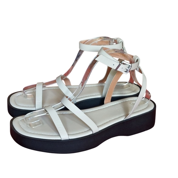 Madewell Womens Sandals Sz 9 M Comfort Summer Dune Leather Double-Strap Platform - Picture 1 of 16